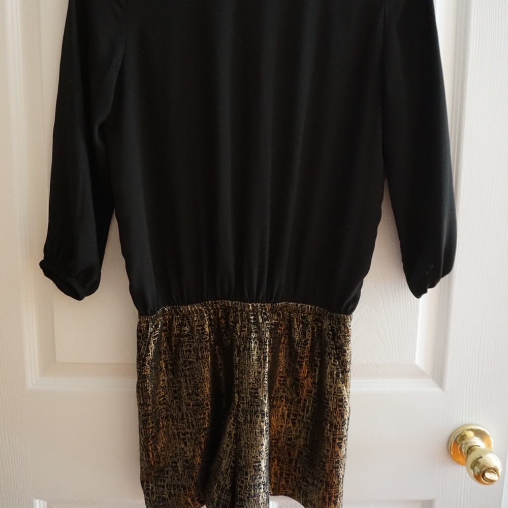 Black and gold romper